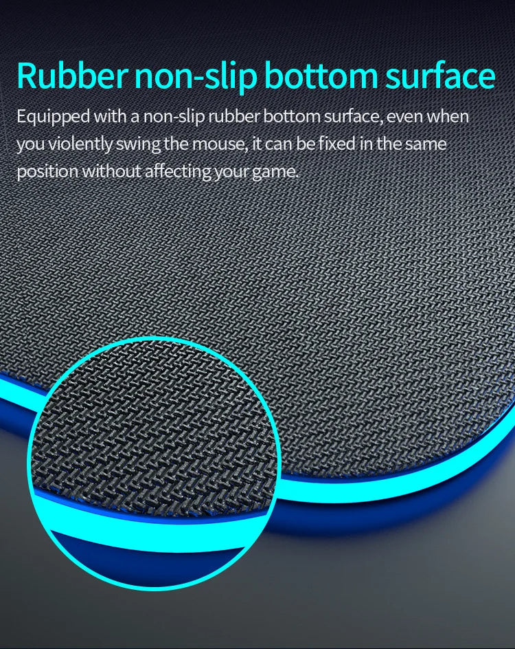 Comfortable Natural Rubber Multifunction Wireless Charging Gaming LED Rgb Mouse Pad